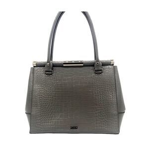 Kate Spade‎ NY Croc Leather Knightsbridge Constance Satchel Handbag Graphite